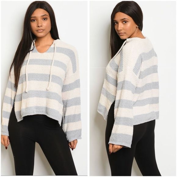 Sweaters - Striped boulce sweater